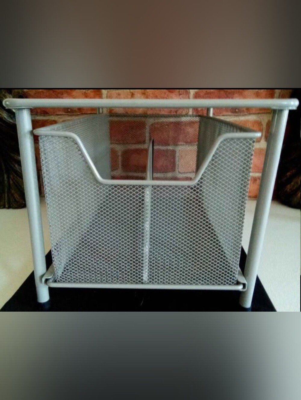 New 2pc Metal Mesh Wire Stackable Storage Slide Divider Basket Organizer Rack